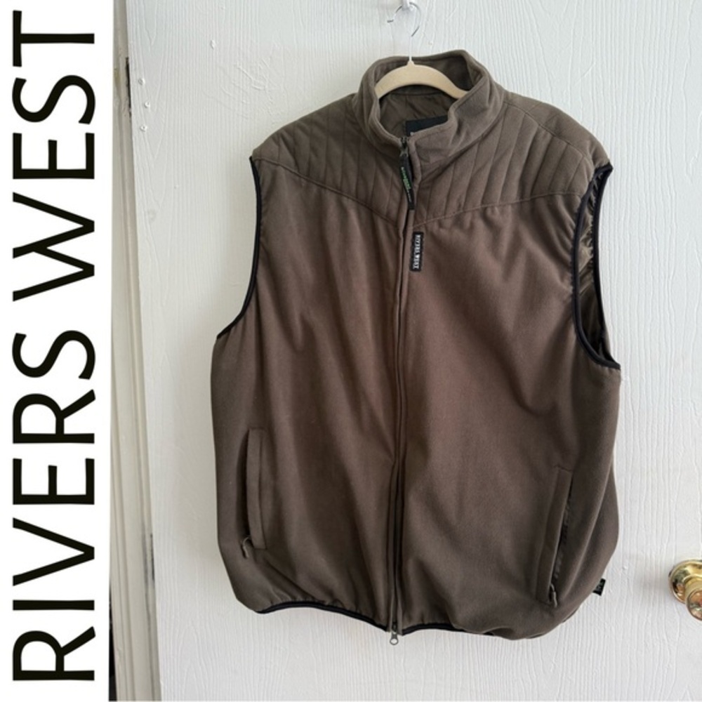 Rivers West Conceal & Carry Tan Mocha Rustic Brown Vest Rustic Cabincore XXL - Picture 2 of 11